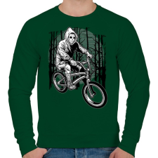 PRINTFASHION Biciklis gyilkos - Férfi pulóver - Sötétzöld férfi pulóver, kardigán