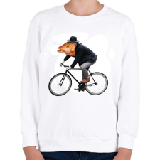 PRINTFASHION Biciklis hal - Gyerek pulóver - Fehér gyerek pulóver, kardigán