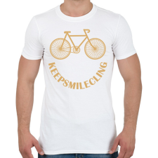 PRINTFASHION Biciklis mosoly - Férfi póló - Fehér férfi póló