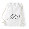 PRINTFASHION Biciklis szív - Sportzsák, Tornazsák - Fehér