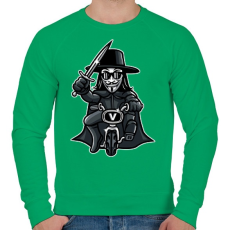 PRINTFASHION Biciklis Vendetta - Férfi pulóver - Zöld