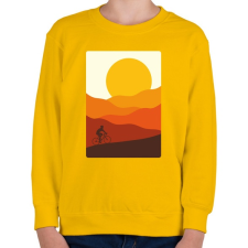 PRINTFASHION Biciklizés a hegyekben - Gyerek pulóver - Sárga gyerek pulóver, kardigán