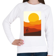 PRINTFASHION Biciklizés a hegyekben - Női pulóver - Fehér női pulóver, kardigán