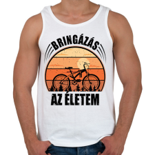 PRINTFASHION Biciklizés az életem - Férfi atléta - Fehér atléta, trikó