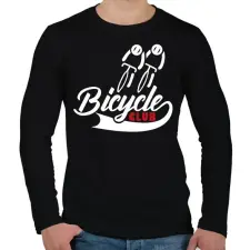 PRINTFASHION Bicycle Club - Férfi hosszú ujjú póló - Fekete férfi póló