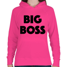PRINTFASHION BIG BOSS - Női kapucnis pulóver - Fukszia