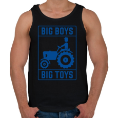 PRINTFASHION Big boys big toys - traktoros - Férfi atléta - Fekete