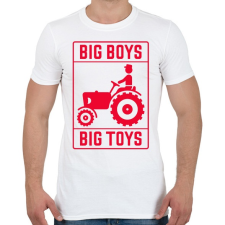 PRINTFASHION Big boys big toys - traktoros - Férfi póló - Fehér férfi póló