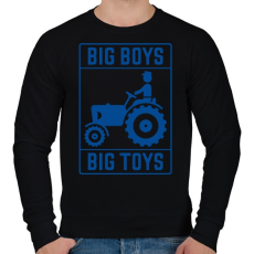 PRINTFASHION Big boys big toys - traktoros - Férfi pulóver - Fekete