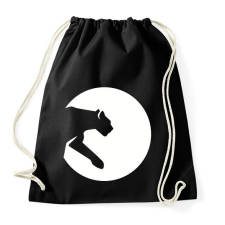 PRINTFASHION Big cat - Sportzsák, Tornazsák - Fekete tornazsák