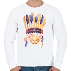 PRINTFASHION Big cheaf - Férfi pulóver - Fehér