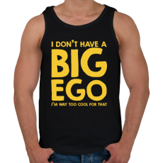PRINTFASHION Big ego - Férfi atléta - Fekete