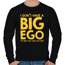PRINTFASHION Big ego - Férfi pulóver - Fekete férfi pulóver, kardigán