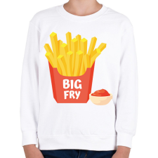 PRINTFASHION Big Fry - Nagy tesó - Gyerek pulóver - Fehér gyerek pulóver, kardigán