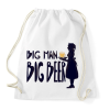 PRINTFASHION Big Man Big Beer - Sportzsák, Tornazsák - Fehér
