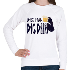 PRINTFASHION Big Man Big Beer (version 2) - Női pulóver - Fehér