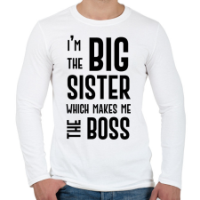 PRINTFASHION Big sister boss - Férfi hosszú ujjú póló - Fehér férfi póló