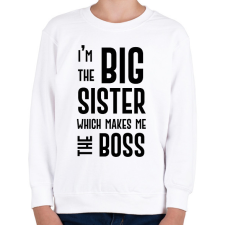 PRINTFASHION Big sister boss - Gyerek pulóver - Fehér gyerek pulóver, kardigán