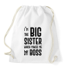 PRINTFASHION Big sister boss - Sportzsák, Tornazsák - Fehér