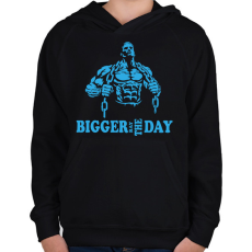 PRINTFASHION Bigger bay the day - Piana - Gyerek kapucnis pulóver - Fekete