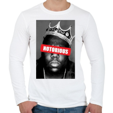 PRINTFASHION Biggie Smalls  - Férfi hosszú ujjú póló - Fehér férfi póló