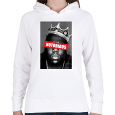 PRINTFASHION Biggie Smalls  - Női kapucnis pulóver - Fehér