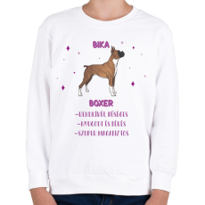 PRINTFASHION Bika - Boxer - Gyerek pulóver - Fehér