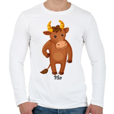 PRINTFASHION Bika - Férfi hosszú ujjú póló - Fehér férfi póló