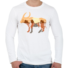 PRINTFASHION Bika - Férfi hosszú ujjú póló - Fehér