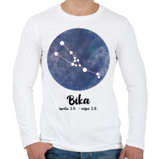 PRINTFASHION Bika - Férfi hosszú ujjú póló - Fehér