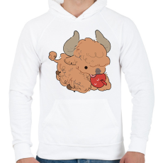 PRINTFASHION Bika - Férfi kapucnis pulóver - Fehér
