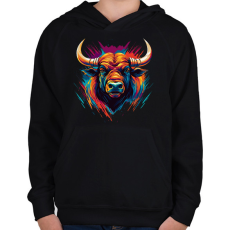 PRINTFASHION Bika  - Gyerek kapucnis pulóver - Fekete