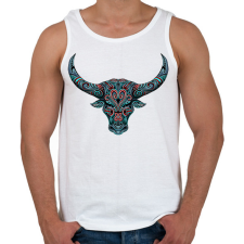 PRINTFASHION Bika koponya - Férfi atléta - Fehér atléta, trikó