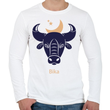 PRINTFASHION Bika minta - Férfi hosszú ujjú póló - Fehér férfi póló