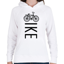 PRINTFASHION Bike - Biciklis - Női kapucnis pulóver - Fehér női pulóver, kardigán