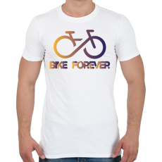 PRINTFASHION Bike forever - Férfi póló - Fehér