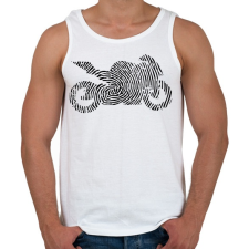 PRINTFASHION Bike in my DNA - Férfi atléta - Fehér atléta, trikó