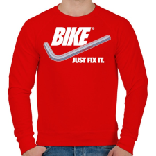 PRINTFASHION Bike Just fix it - Férfi pulóver - Piros férfi pulóver, kardigán