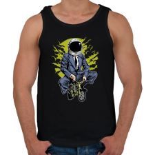 PRINTFASHION Bike To The Moon - Férfi atléta - Fekete atléta, trikó