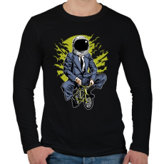 PRINTFASHION Bike To The Moon - Férfi hosszú ujjú póló - Fekete