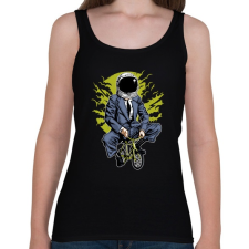 PRINTFASHION Bike To The Moon - Női atléta - Fekete női trikó