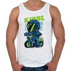 PRINTFASHION Biker kölyök - Férfi atléta - Fehér