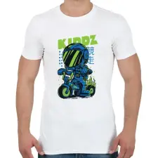 PRINTFASHION Biker kölyök - Férfi póló - Fehér férfi póló