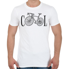 PRINTFASHION Biking is cool - Férfi póló - Fehér férfi póló