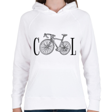 PRINTFASHION Biking is cool - Női kapucnis pulóver - Fehér