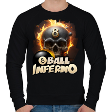 PRINTFASHION Biliárd fekete golyó - Férfi pulóver - Fekete