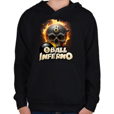 PRINTFASHION Biliárd fekete golyó - Gyerek kapucnis pulóver - Fekete gyerek pulóver, kardigán