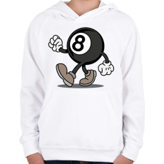 PRINTFASHION Biliárd golyó - Gyerek kapucnis pulóver - Fehér