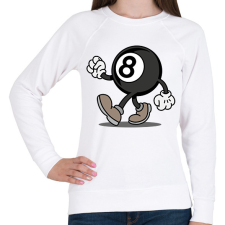 PRINTFASHION Biliárd golyó - Női pulóver - Fehér női pulóver, kardigán