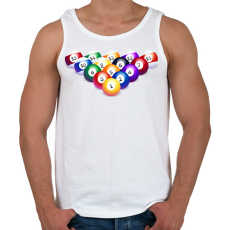 PRINTFASHION Biliárdgolyók - Férfi atléta - Fehér